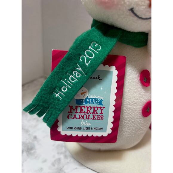 Hallmark Merry Carolers Trio Sound Light Motion 2013 We Wish You A Merry XMAS - Picture 3 of 11